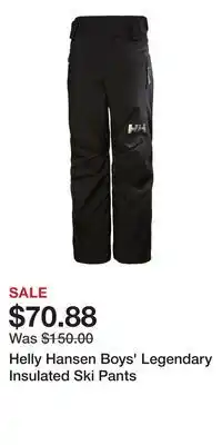 Mark's Helly Hansen Boys' Legendary Insulated Ski Pants offer