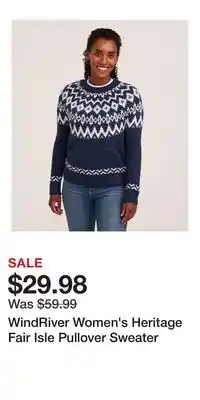 Mark's WindRiver Women's Heritage Fair Isle Pullover Sweater offer
