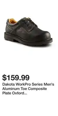 Mark's Dakota WorkPro Series Men's Aluminum Toe Composite Plate Oxford Lace Up Safety Shoes offer
