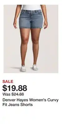 Mark's Denver Hayes Women's Curvy Fit Jeans Shorts offer