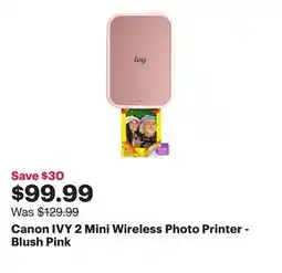 Best Buy Canon IVY 2 Mini Wireless Photo Printer - Blush Pink offer