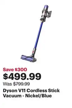 Best Buy Dyson V11 Cordless Stick Vacuum - Nickel/Blue offer