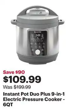 Best Buy Instant Pot Duo Plus 9-in-1 Electric Pressure Cooker - 6QT offer