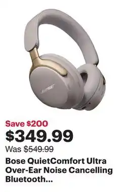 Best Buy Bose QuietComfort Ultra Over-Ear Noise Cancelling Bluetooth Headphones - Sandstone offer