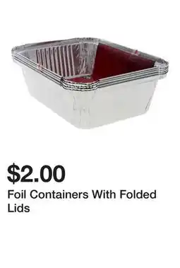 Dollarama Foil Containers With Folded Lids offer