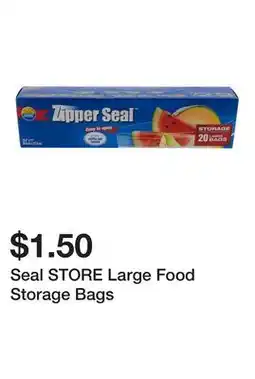 Dollarama Seal STORE Large Food Storage Bags offer