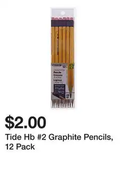 Dollarama Tide Hb #2 Graphite Pencils, 12 Pack offer