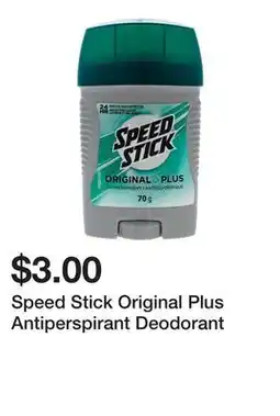 Dollarama Speed Stick Original Plus Antiperspirant Deodorant offer