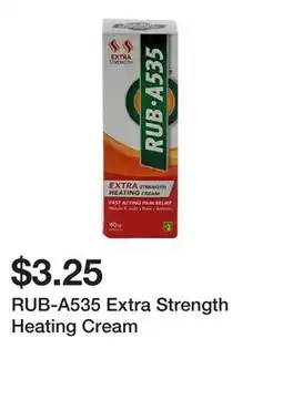 Dollarama RUB-A535 Extra Strength Heating Cream offer