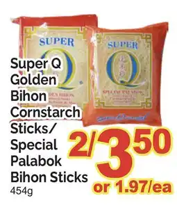 T&T Supermarket SUPER GOLDEN BIHON CORNSTARCH STICKS/ SPECIAL PALABOK BIHON STICKS, 454G offer