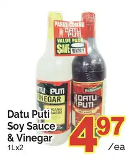 T&T Supermarket DATU PUTI SOY SAUCE & VINEGAR, 1Lx2 offer