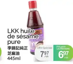 T&T Supermarket LKK HUILE DE SÉSAME PURE, 445ML offer