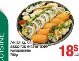 T&T Supermarket AKITA SUSHI ASSORTIS ENSEMBLE, 700g offer