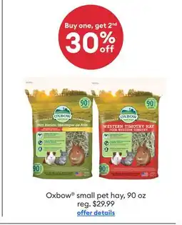 Petsmart Oxbow small pet hay, 90 oz offer
