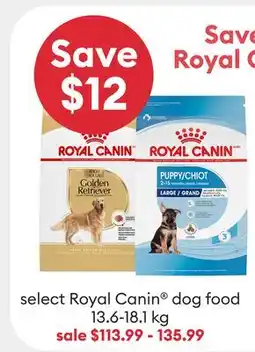 Petsmart Save $12 select Royal Canin dog food 13.6-18.1 kg offer