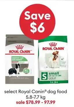Petsmart select Royal Canin dog food offer