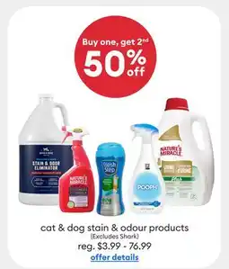 Petsmart cat & dog stain & odour products offer