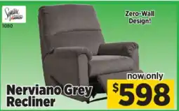 Surplus Furniture Nerviano Grey Recliner offer