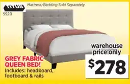 Surplus Furniture Grey Tufted-Linen Queen Bed offer