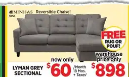 Surplus Furniture Lyman Grey 2Pc Sectional offer