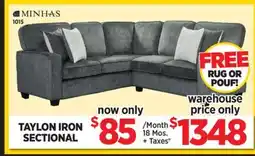 Surplus Furniture Taylon Iron 2Pc Sectional offer