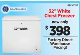 Surplus Furniture GE White Chest Freezer offer
