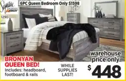 Surplus Furniture Bronyan Grey Queen Bed offer