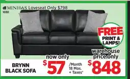 Surplus Furniture Brynn Black Sofa offer