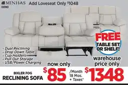 Surplus Furniture BIXLER FOG RECLINING SOFA offer