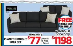 Surplus Furniture Planet Midnight Sofa & Loveseat offer