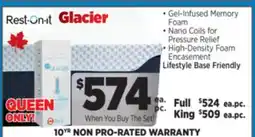 Surplus Furniture Glacier Queen Mattress Set offer