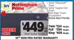 Surplus Furniture Nottingham Prime Queen Mattress Set offer