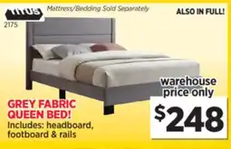 Surplus Furniture Grey Linen Upholstered Queen Bed offer