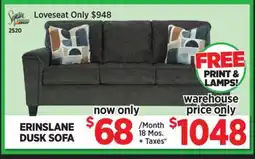 Surplus Furniture Erinslane Dusk Sofa offer