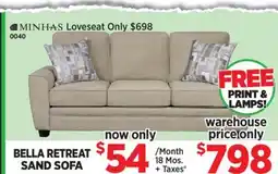 Surplus Furniture Bella Retreat Sand Sofa offer
