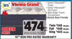 Surplus Furniture Vienna Grand Queen Mattress Set offer