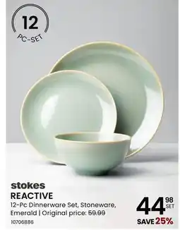 Stokes REACTIVE 12-Pc Dinnerware Set offer