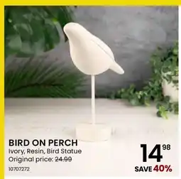Stokes BIRD ON PERCH Ivory offer