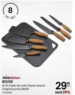 Stokes BOISE 8-Pc Knife Set with Plastic Board offer