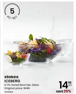 Stokes ICEBERG 5-Pc Salad Bowl Set offer