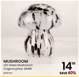 Stokes MUSHROOM LED Glass Mushroom offer