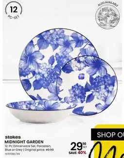 Stokes MIDNIGHT GARDEN 12-Pc Dinnerware Set offer