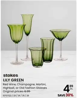 Stokes LILY GREEN Red Wine, Champagne offer