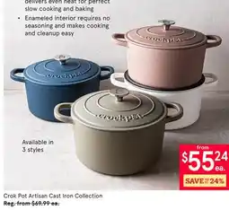 Kitchen Stuff Plus PC. SET Crok Pot Artisan Cast Iron Collection offer