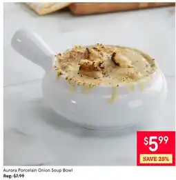 Kitchen Stuff Plus 4 PC. SET Aurora Porcelain Onion Soup Bowl offer