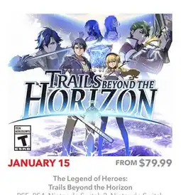 GameStop The Legend of Heroes: Trails Beyond the Horizon offer