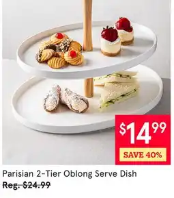 Kitchen Stuff Plus Parisian 2-Tier Oblong Serve Dish offer