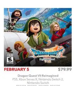 GameStop Dragon Quest VII Reimagined offer