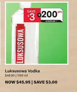LCBO Luksusowa Vodka offer