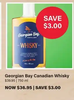 LCBO Georgian Bay Canadian Whisky offer